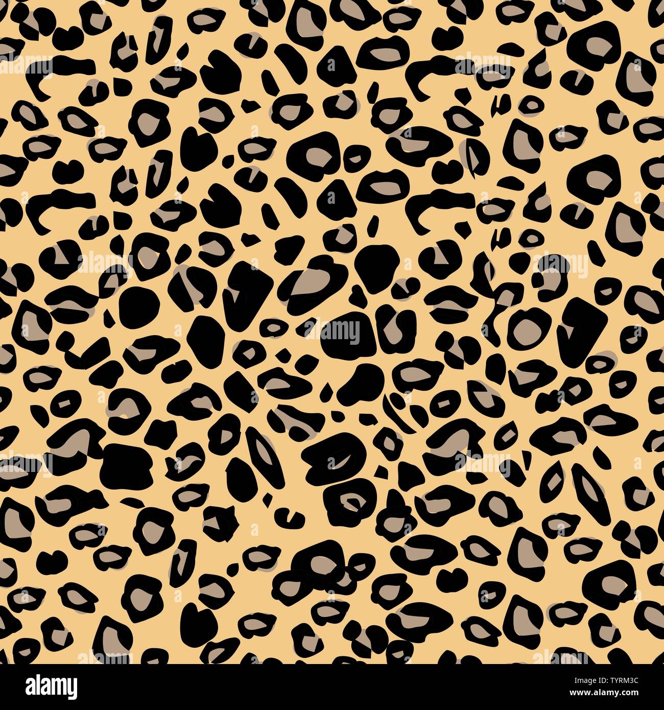 Vector schwarz und orange leopard Spots nahtlose Muster Textur Hintergrund.  Classic Tier drucken Perfekt für Wallpaper, Hintergründe, Produkt design,  oder Stock-Vektorgrafik - Alamy