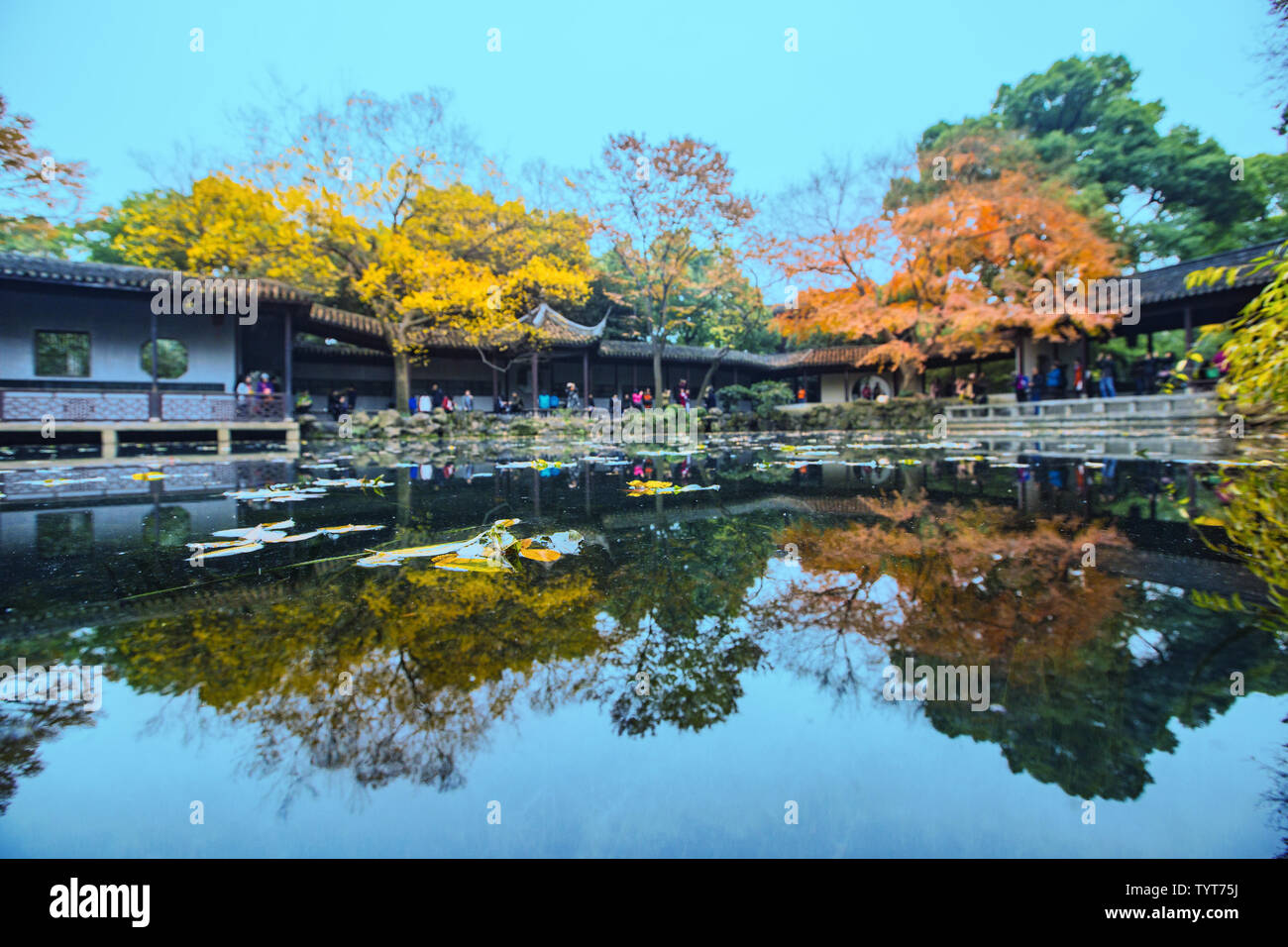 Maichang Garten ist eine klassische Garten Gebäude in der Ming Dynastie errichtet. Es ist in der Stadt Huishan Hengjie, Wuxi, Provinz Jiangsu. Stockfoto