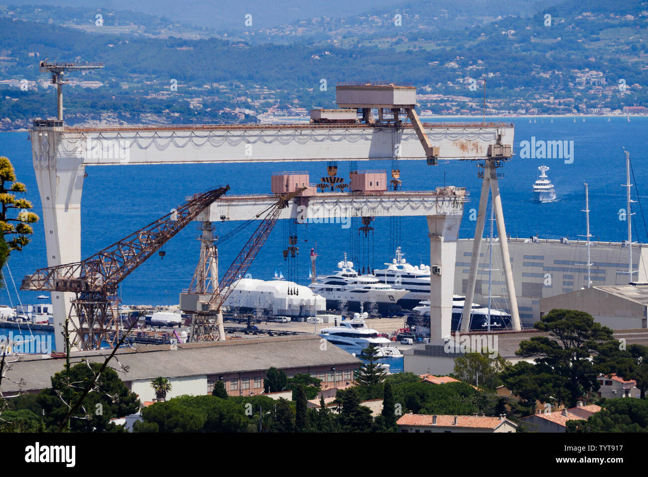 Werft La Ciotat, La Ciotat, Bouches-du-Rhône, Frankreich Stockfoto