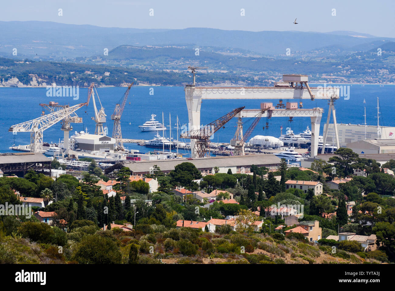 Werft La Ciotat, La Ciotat, Bouches-du-Rhône, Frankreich Stockfoto