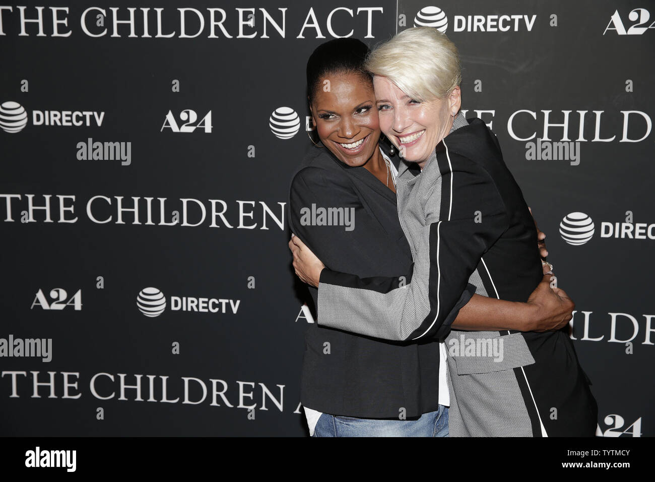 Emma Thompson und Audra McDonald kommt auf dem roten Teppich an der "Die Kinder handeln" New York Premiere bei Walter Reade Theater am 11. September 2018 in New York City. Foto von John angelillo/UPI Stockfoto