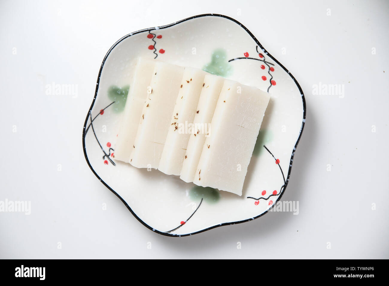 Silvester-dinner osmanthus Zucker Reis Kuchen Stockfoto