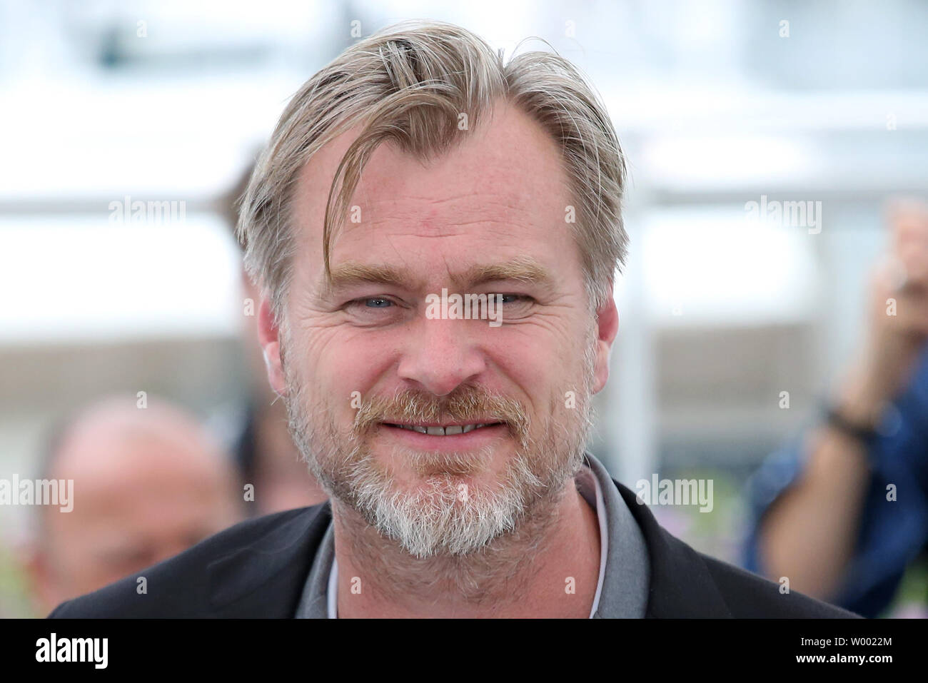 Christopher Nolan ist an einem Fotoshooting für den Film "2001: A Space Odyssey' während die 71. jährliche Internationale Filmfestspiele von Cannes in Cannes, Frankreich am 12. Mai 2018. Foto von David Silpa/UPI Stockfoto