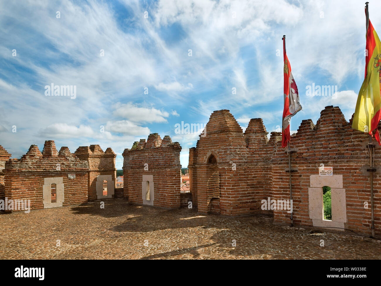 Schönen Dach von Coca Schloss in Spanien Stockfoto