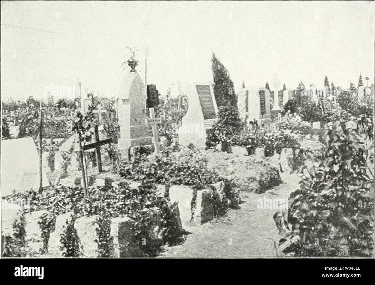 Archiv Bild von Seite 226 sterben Gartenkunst (1899). Gartenkunst diegartenkunst 11 5 Jahr sterben: 1899 Hohe Grabhügel mit Felssteinen aul dem Hauptfriedhof Frankfurt a. M. Familiengräber auf dem Hauptfriedhof in Frankfurt a. M. mäßige gerichtete Selbstverständlichkeit angeordnet sind, sterben erst sterben Grundlage bilden, auf der bei zu-nehmendem Alter jene poetische Stimmung sich ent-wickeln konnte, sterben uns eine diesen alten Friedhofsan-lagen so sehr entspricht. Vergegenwärtigen wir uns dagegen sterben fürchter - Flechten Geschmacklosigkeiten, mit denen unsere Stein - metzindustrie und Gebrauchtwagen Friedhof Stockfoto