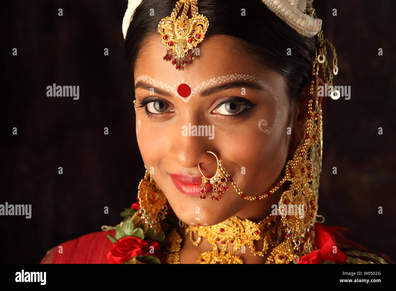 Porträt von einem indischen Braut Stockfoto
