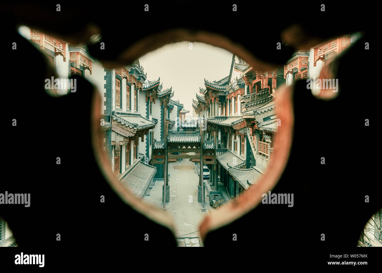 Chinesische und Westliche Mash-up in Shijiazhuang Akademie der Bildenden Künste Stockfoto
