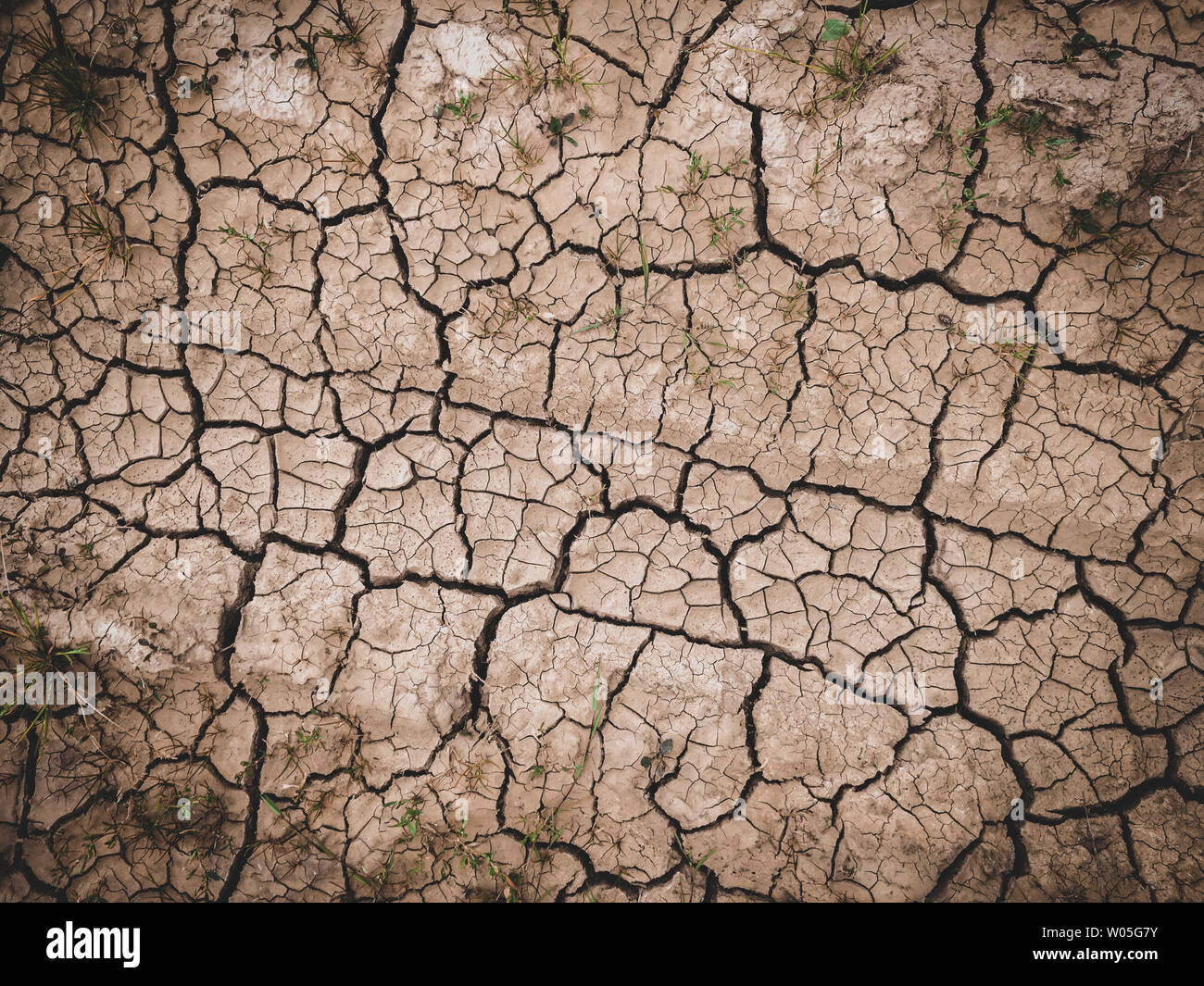 Trockene rissige braun Erde Hintergrund Stockfoto