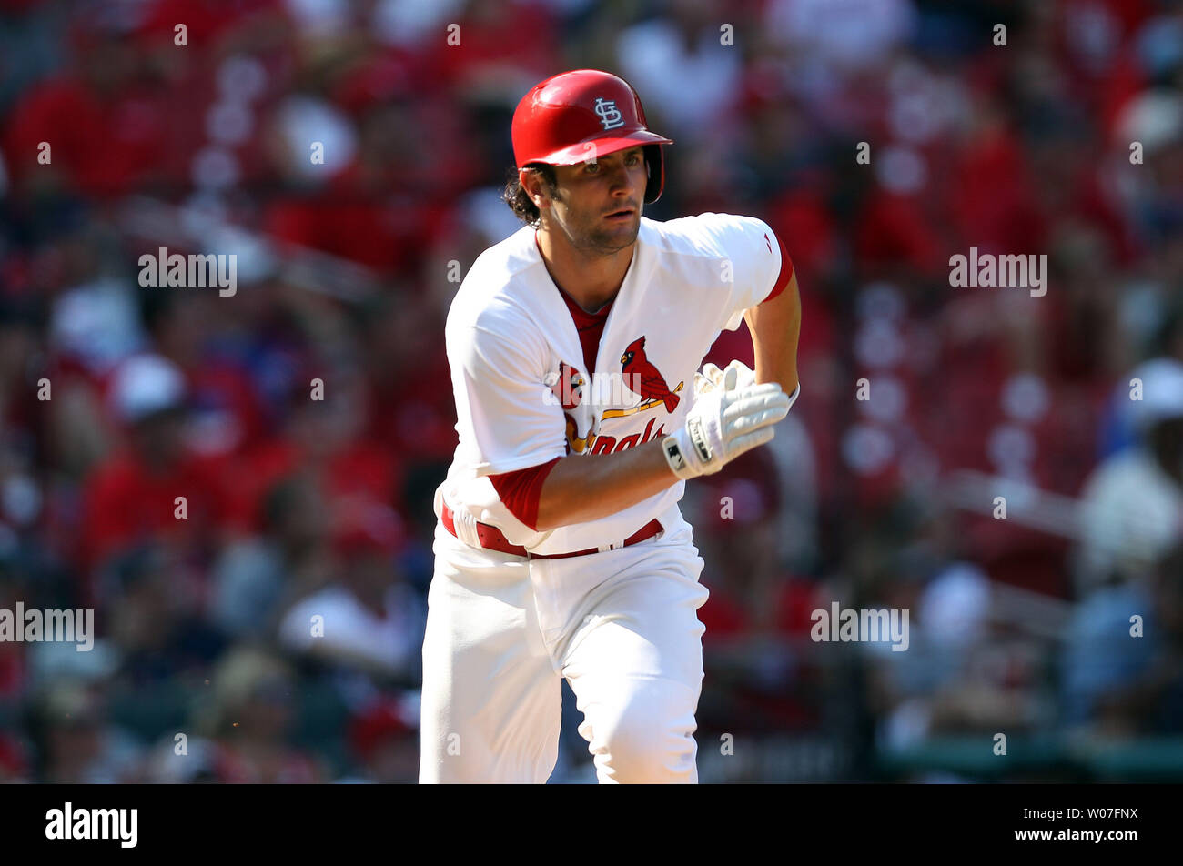 St. Louis Cardinals Peter Kozma Köpfe zur zweiten Base mit einem ...