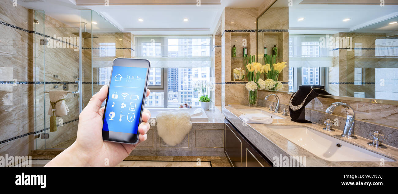 Im Innenraum hat niemand moderne Zimmer Zimmer Stockfoto