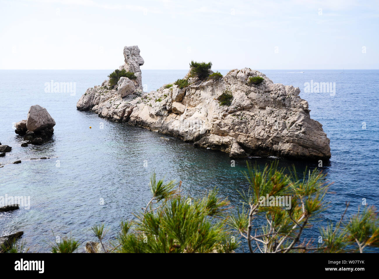 Die Torpilleur, calanque Sugiton, Calanques von Marseille, Bouches-du-Rhône, Frankreich Stockfoto