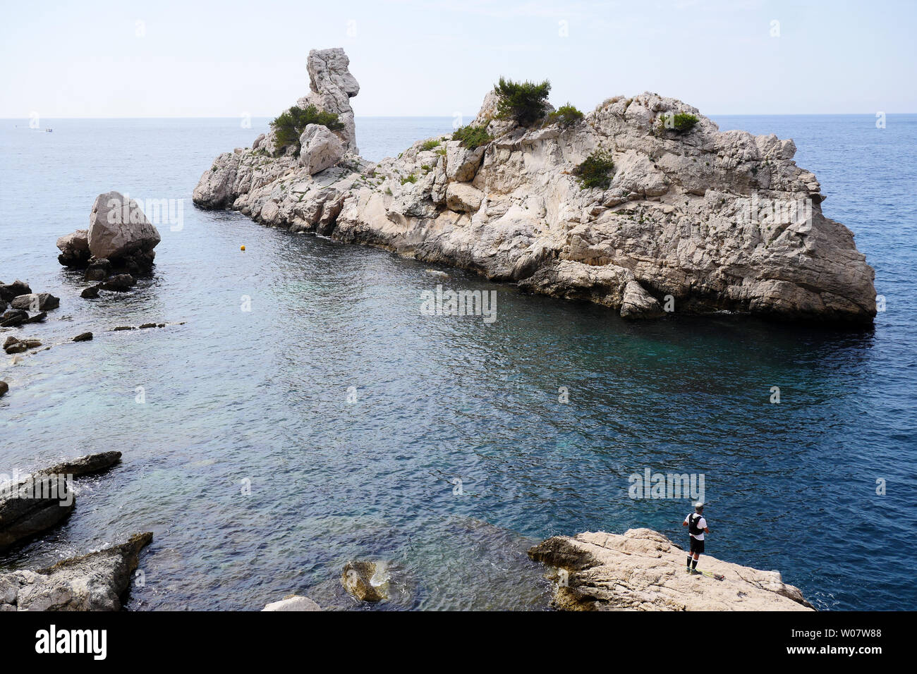 Die Torpilleur, calanque Sugiton, Calanques von Marseille, Bouches-du-Rhône, Frankreich Stockfoto