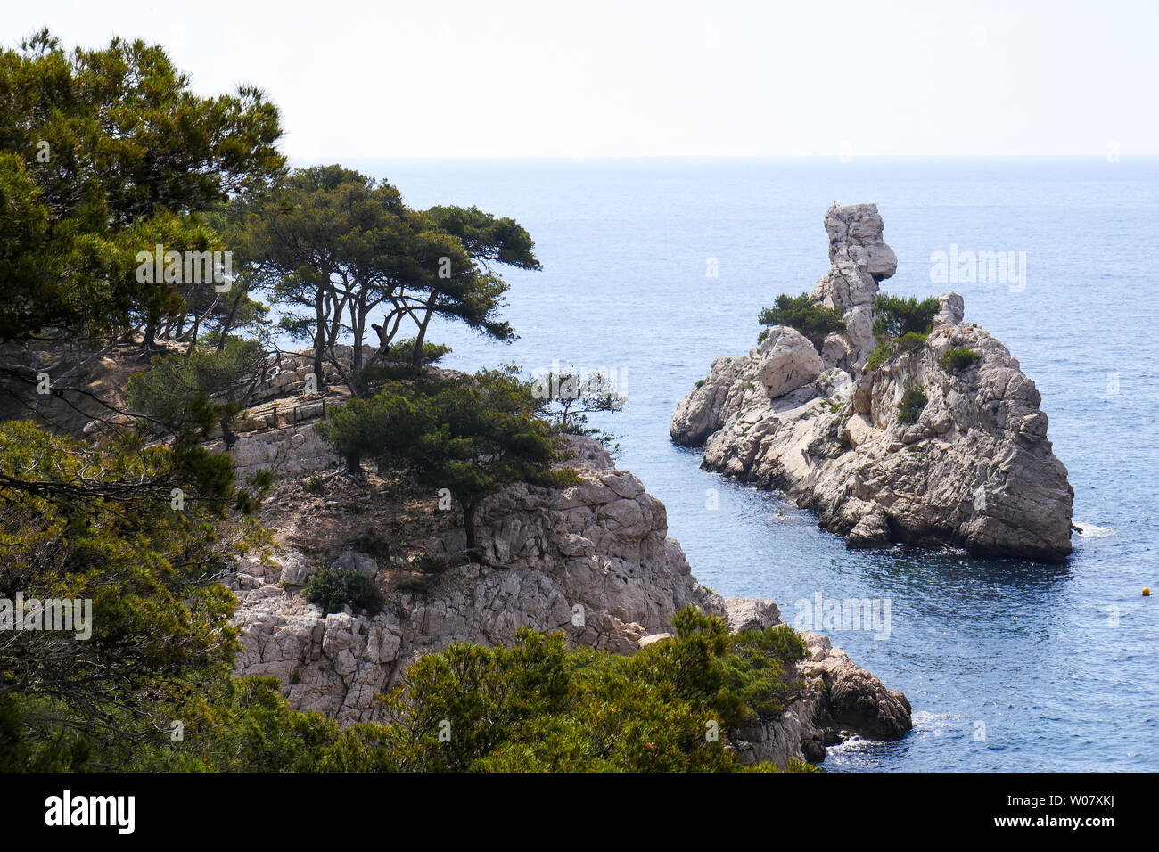 Calanque Sugiton, Calanques von Marseille, Bouches-du-Rhône, Frankreich Stockfoto