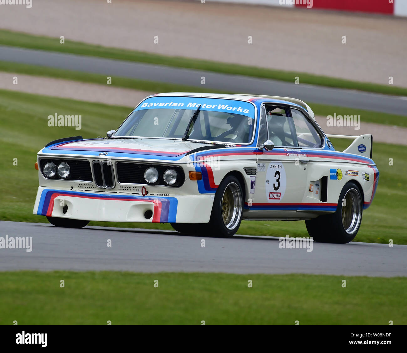 Daniel Reinhardt, Dominique Reinhardt, BMW 3 liter CSL, historische Tourenwagen Challenge, HTCC, Tony Dron Trophäe, Donington historische Festival, Mai 2019 Stockfoto