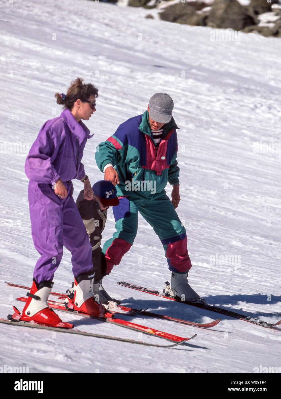 Frankreich. Hautes-Pyrenees. Auf der Anfänger Pisten in Pont Espagne. Der Zugriff auf das Tal ist über Cauterets. Stockfoto