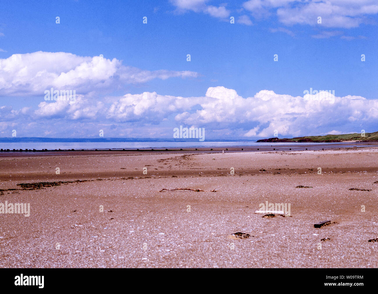 Ein Blick über Aberlady Bay, einem Naturschutzgebiet von Schottland. Stockfoto