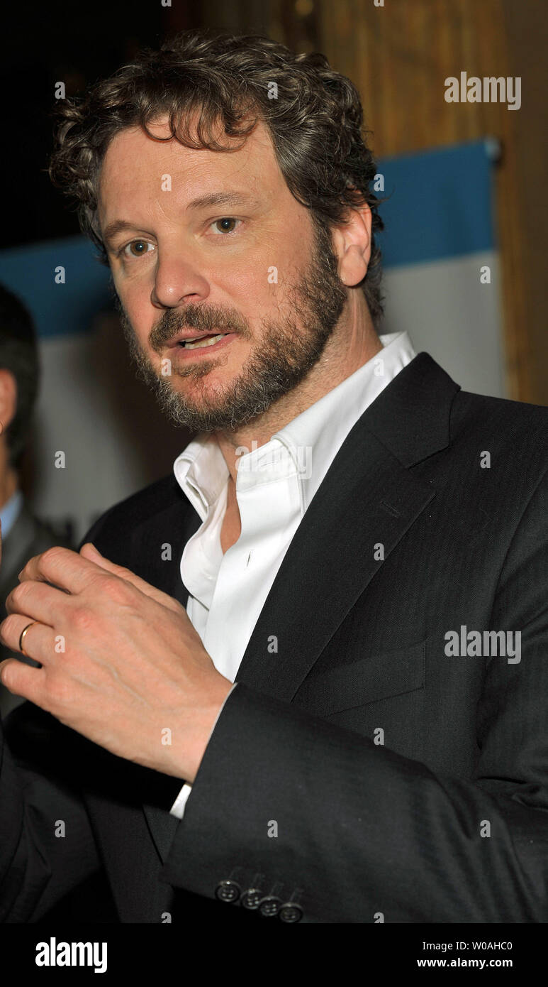 Colin Firth kommt für die Premiere von "Easy Virtue" an der Elgin Theater während der Toronto International Film Festival in Toronto, Kanada, am 8. September 2008. (UPI Foto/Christine Kauen) Stockfoto