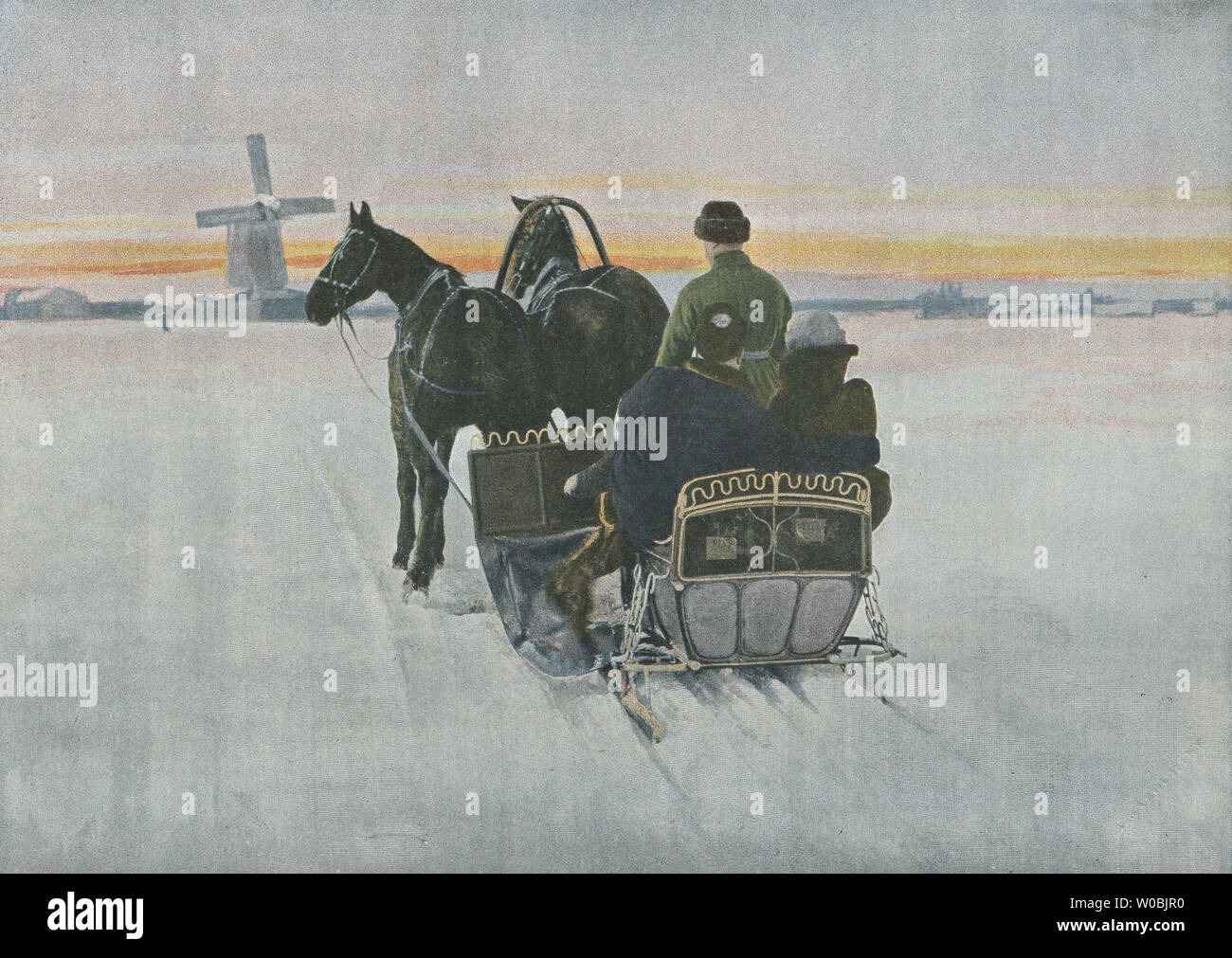 Russland, 1900, Rodeln Stockfoto