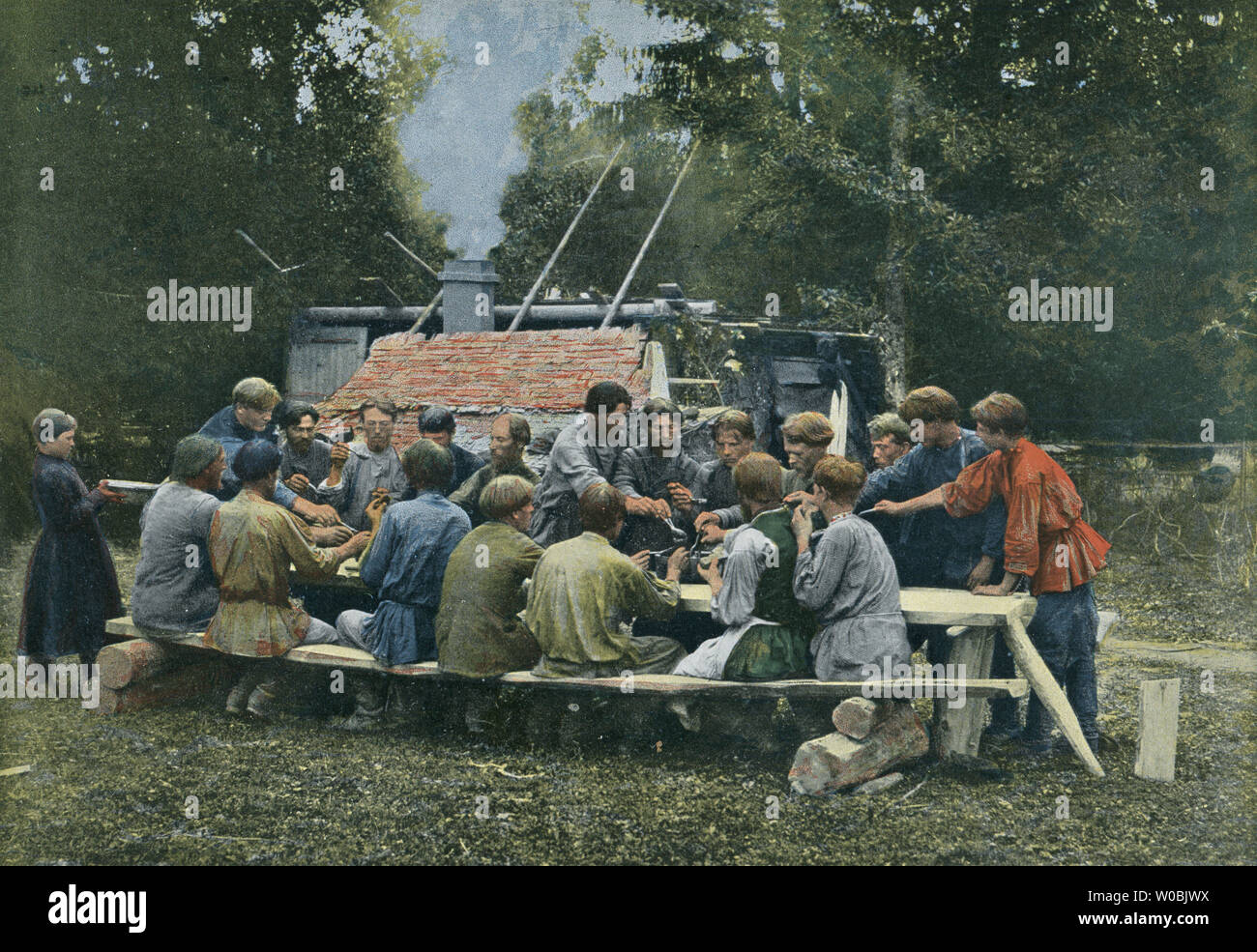 Pause, Russland, 1900, Förster Stockfoto