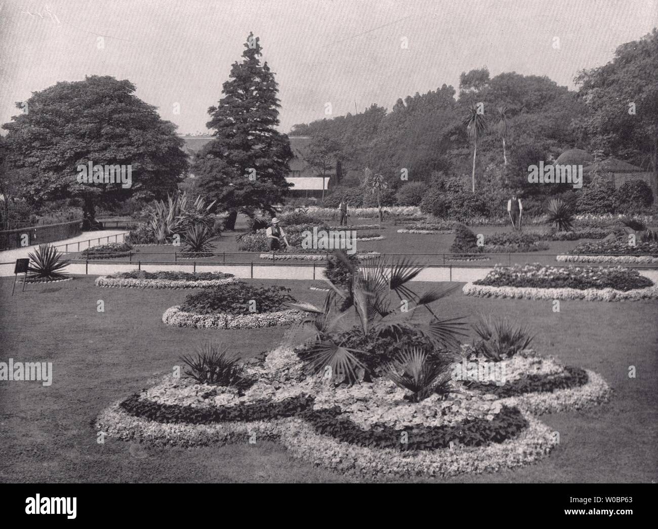Die Royal Botanic Gardens - Blick in die Royal Botanic Gardens. London 1896. Stockfoto