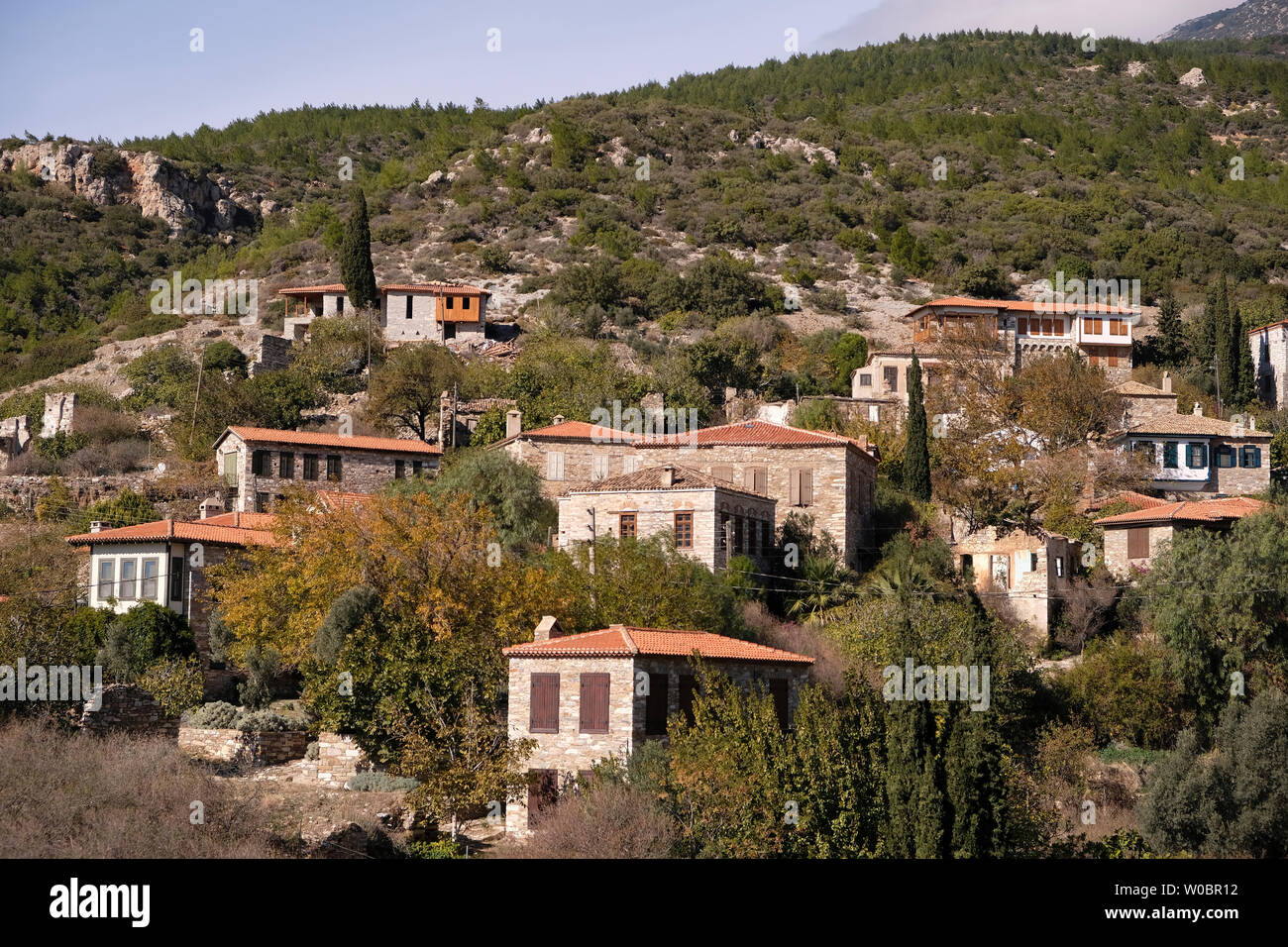 Doganbey in Soke Aydin. Die Geschichte geht zurück zu sehr alten Zeiten. Griechische Dorfbewohner haben in diesem Dorf gelegt. Aber sie haben im Jahr 1924 aufgrund von links nach Po Stockfoto