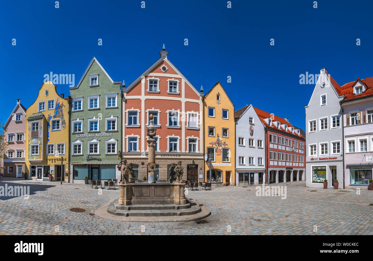 Marienplatz in Weilheim Oberbayern, Deutschland Stockfotografie Alamy