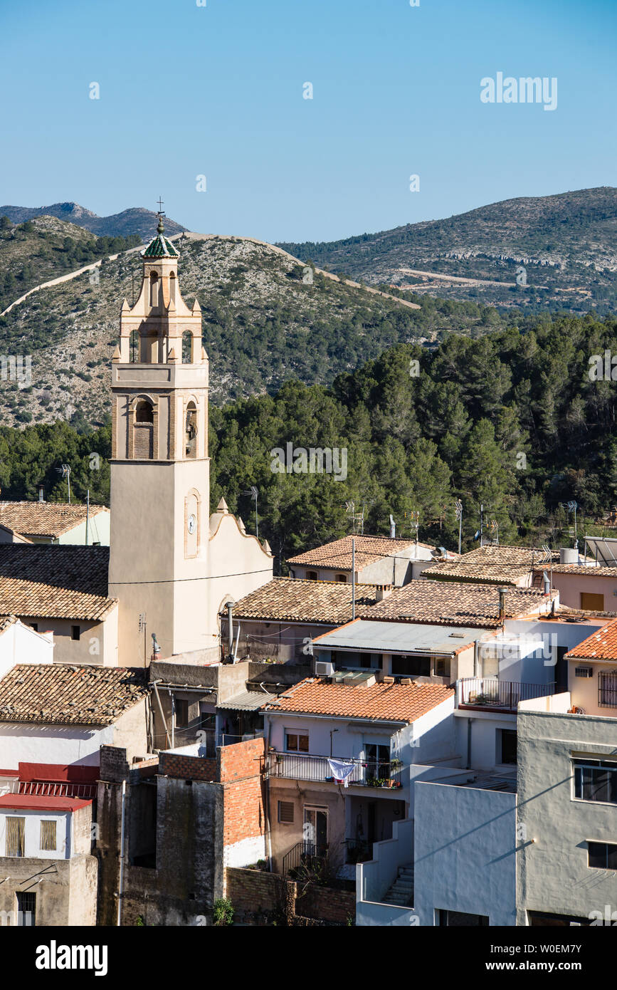 Malerische Campell Dorf im Hinterland der Costa Blanca, Spanien Stockfoto