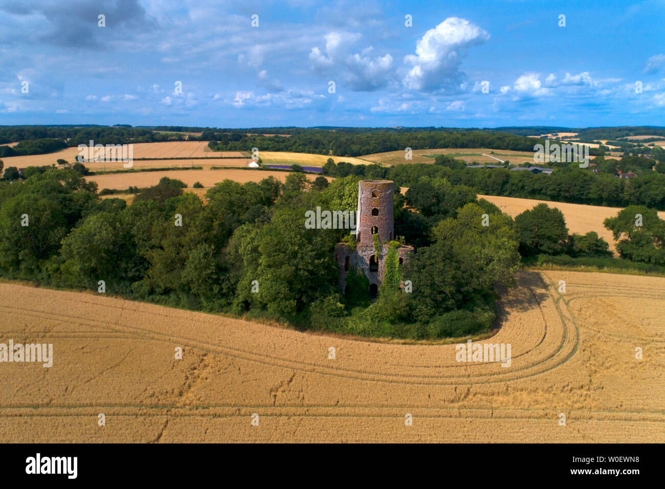 Vereinigtes Königreich, England. West Sussex. Chichester. Racton Ruine Stockfoto