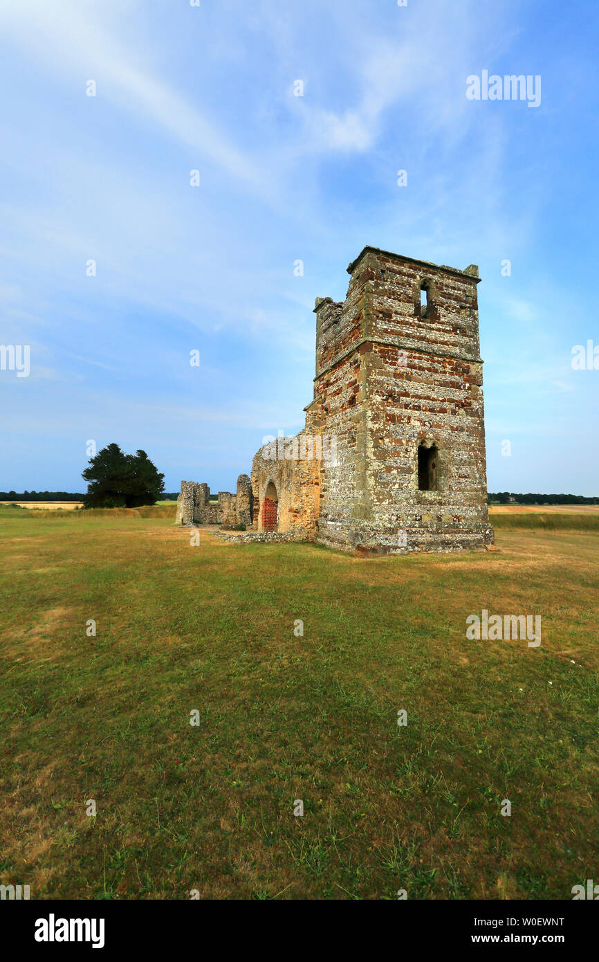 Vereinigtes Königreich, England. Die Knowlton Kirchenruine in Dorset Stockfoto