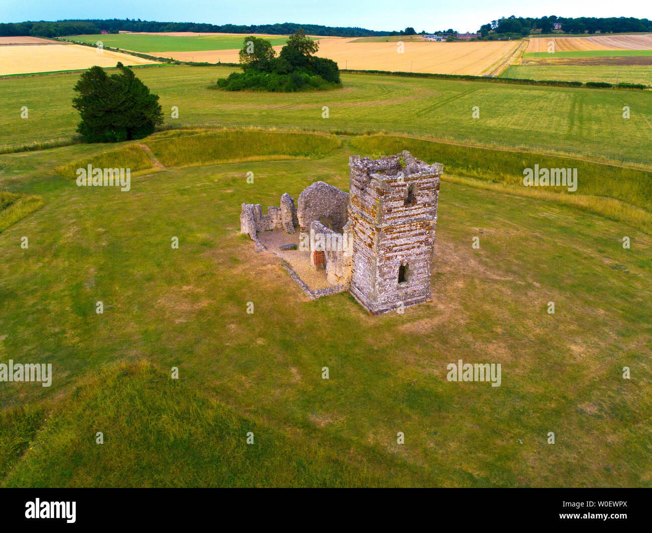 Vereinigtes Königreich, England. Die Knowlton Kirchenruine in Dorset Stockfoto