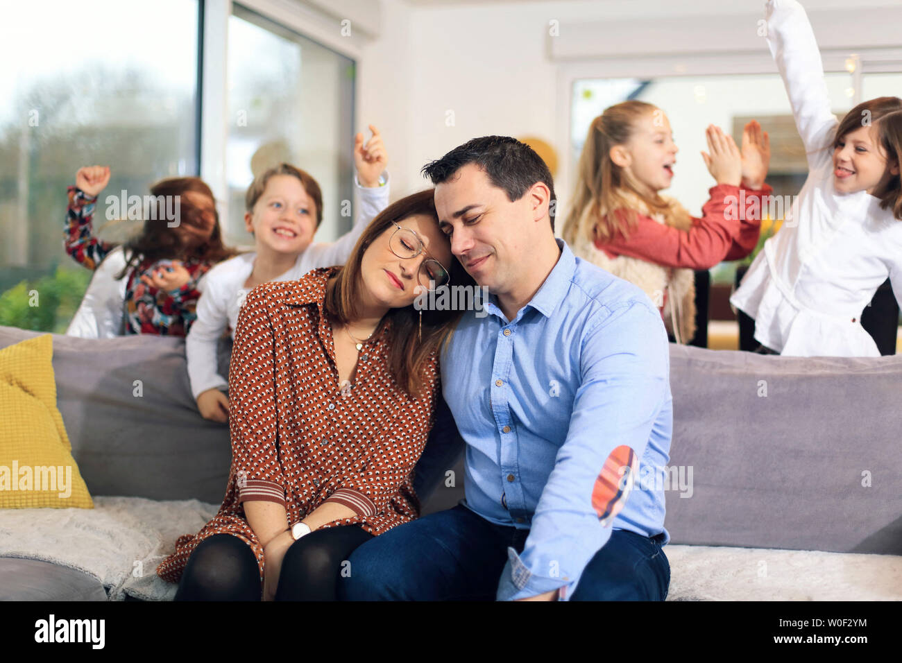Große Familie Stockfoto