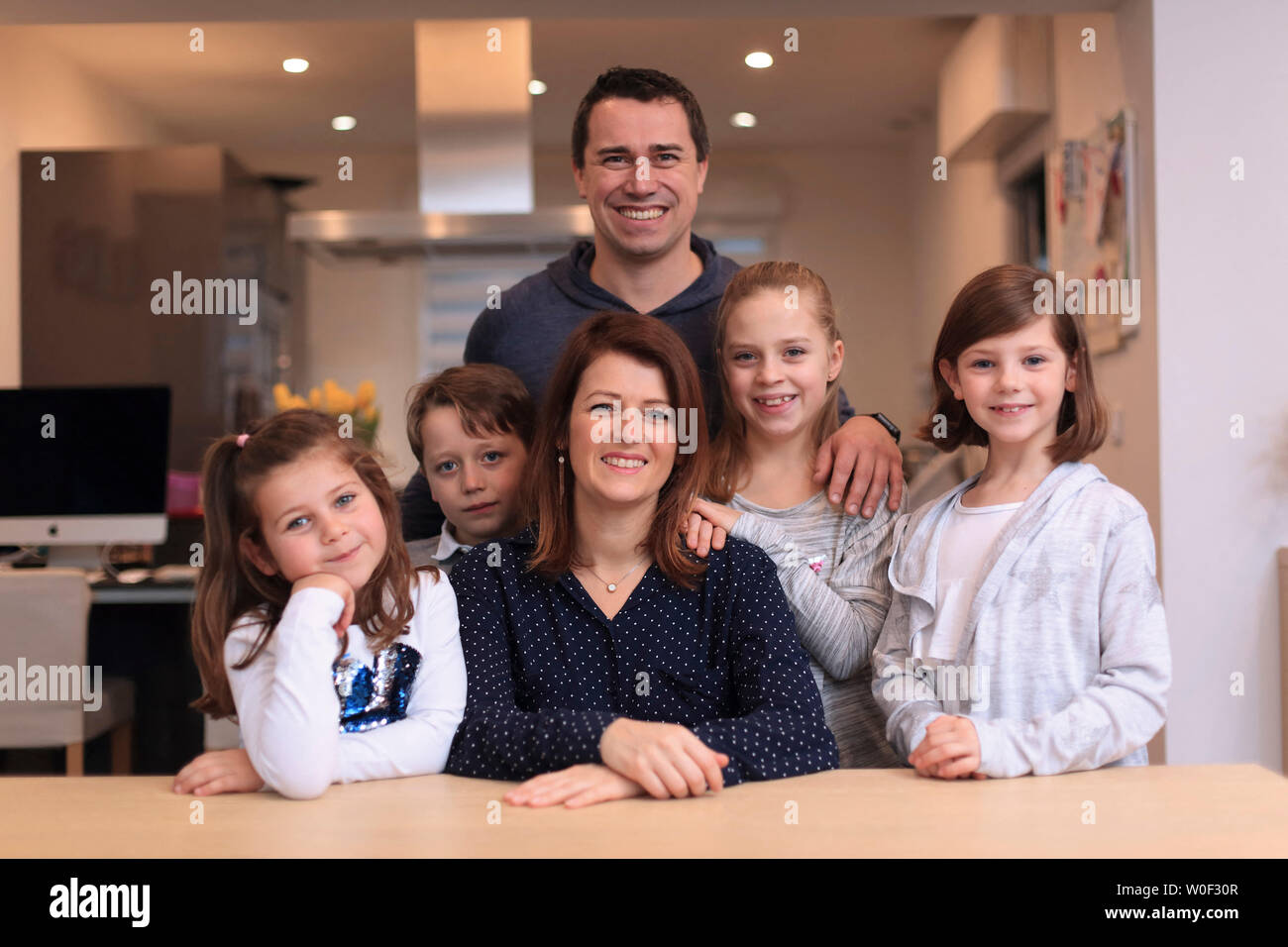 Große Familie Stockfoto