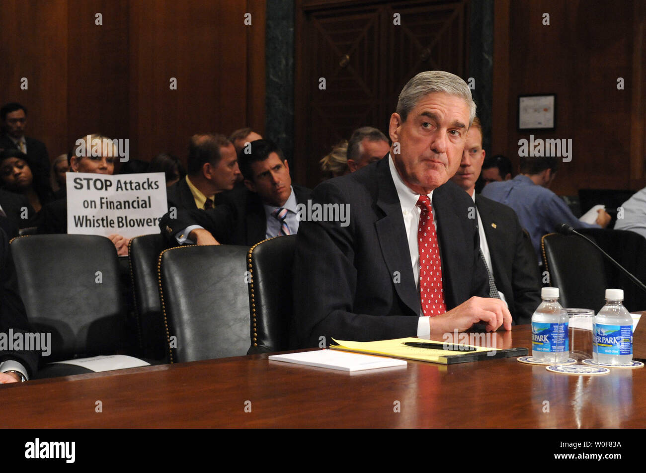 Fbi (F.B.I.) Direktor Robert Mueller bezeugt während einer Senat-rechtsausschusse F.B.I. Aufsicht Anhörung in Washington am 16. September 2009. UPI/Kevin Dietsch Stockfoto