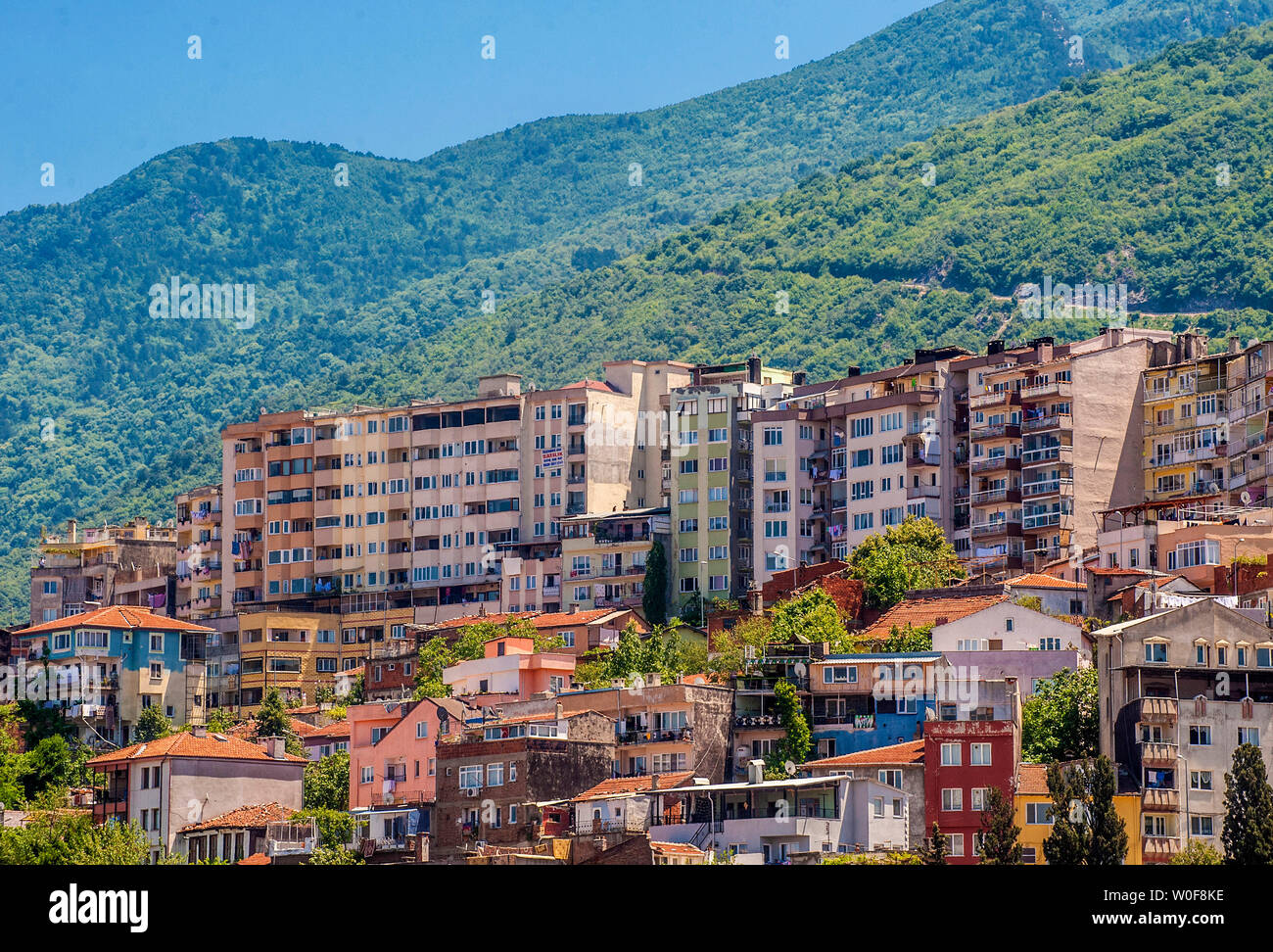 Die Türkei, die Wohngebäude in Bursa, Hauptstadt von Anatolien Stockfoto