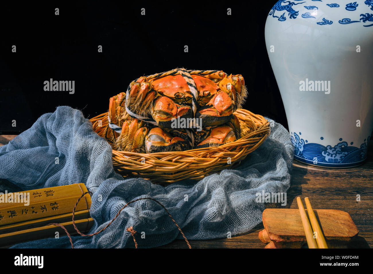 Gedünsteter behaarte Krabben Stockfoto