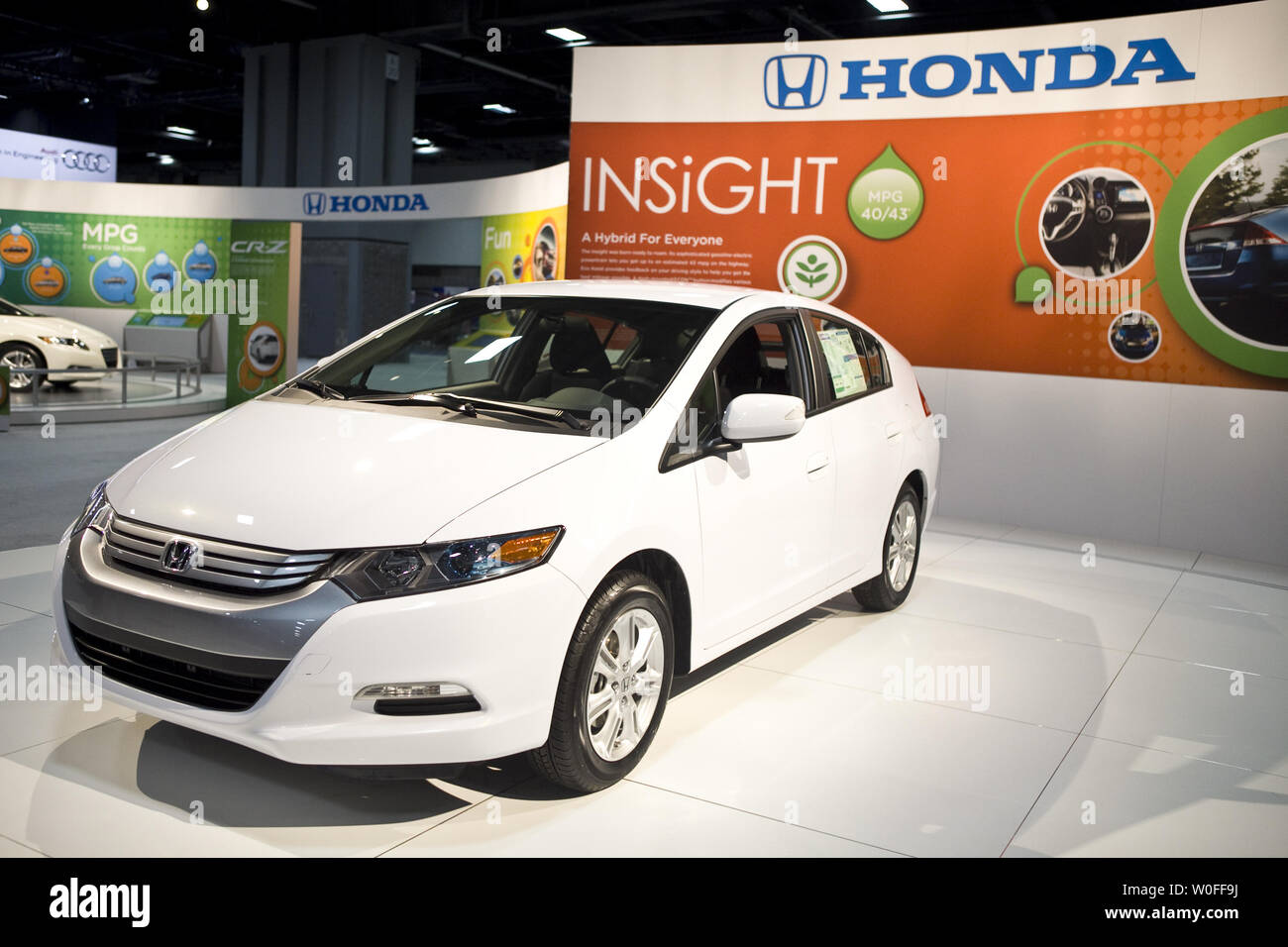 Der Honda Insight Hybrid ist an der Washington Auto Show in Washington am 26. Januar 2010 vorgestellt. UPI/Madeline Marshall Stockfoto