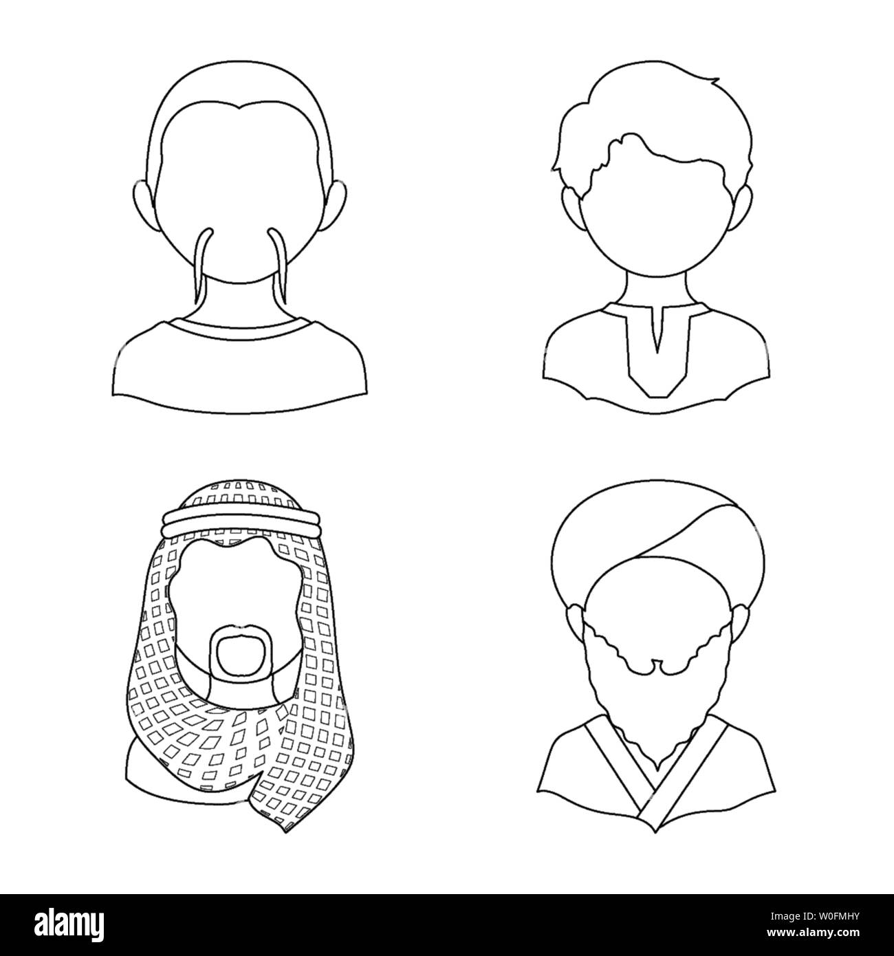 Vektor Design der Nachahmer und Resident Symbol. Der Imitator und Kultur vektor Illustration. Stock Vektor