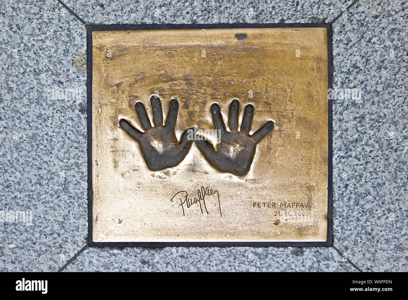 Handabdrücke von Peter Maffay, Lloyd Passage, Bremen, Deutschland Stockfoto