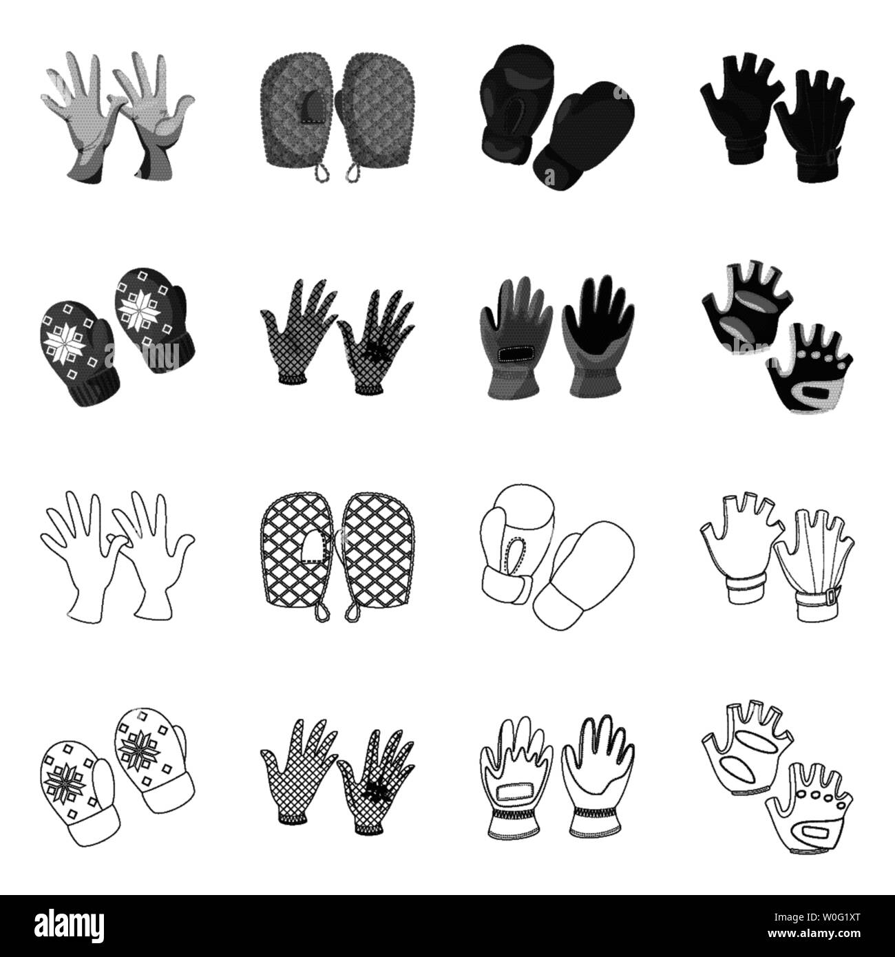 Vektor Design von Silhouette und Sicherheit anmelden. Sammlung von Silhouette und Komfort Lager Symbol für das Web. Stock Vektor