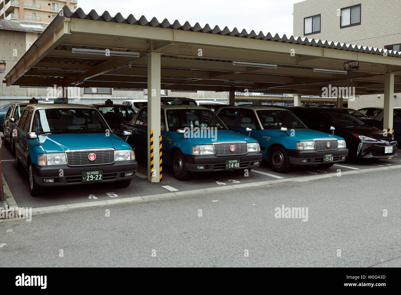 Taxistand Stockfoto