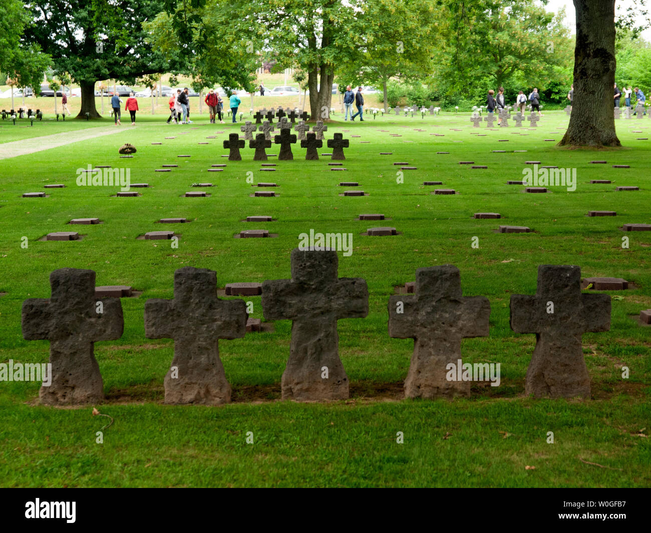 Die La Cambe Deutscher Soldatenfriedhof in der Normandie Stockfoto