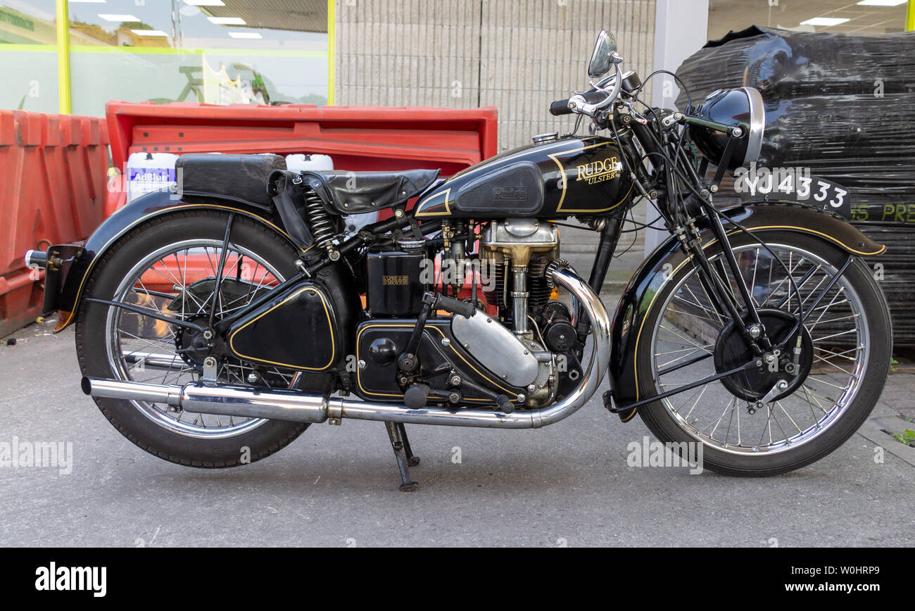 Rudge Ulster whitworth Klassiker Oldtimer Motorrad oder Motorrad Stockfoto