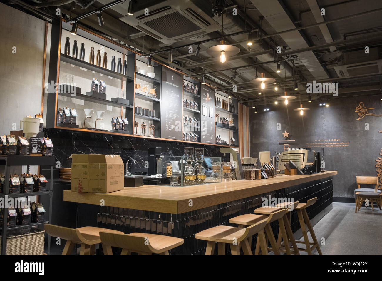 Starbucks Coffee Shop Interior Stockfotos Starbucks Coffee