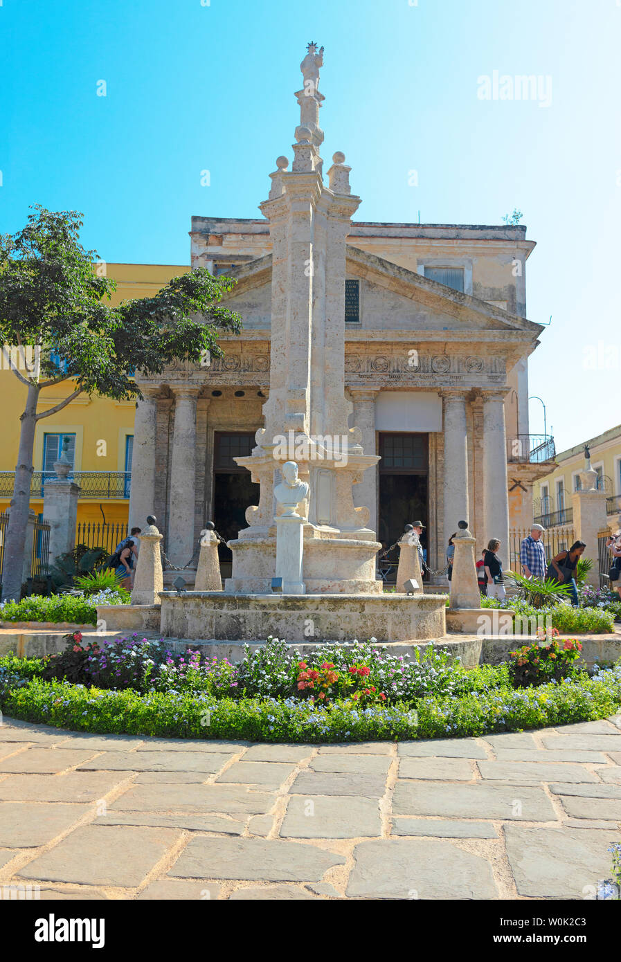 El Templete, errichtet 1828 die Stiftung von Havanna im November 1519 zu gedenken, Plaza de Armas, Habana Vieja oder Altstadt, Havanna, Kuba Stockfoto