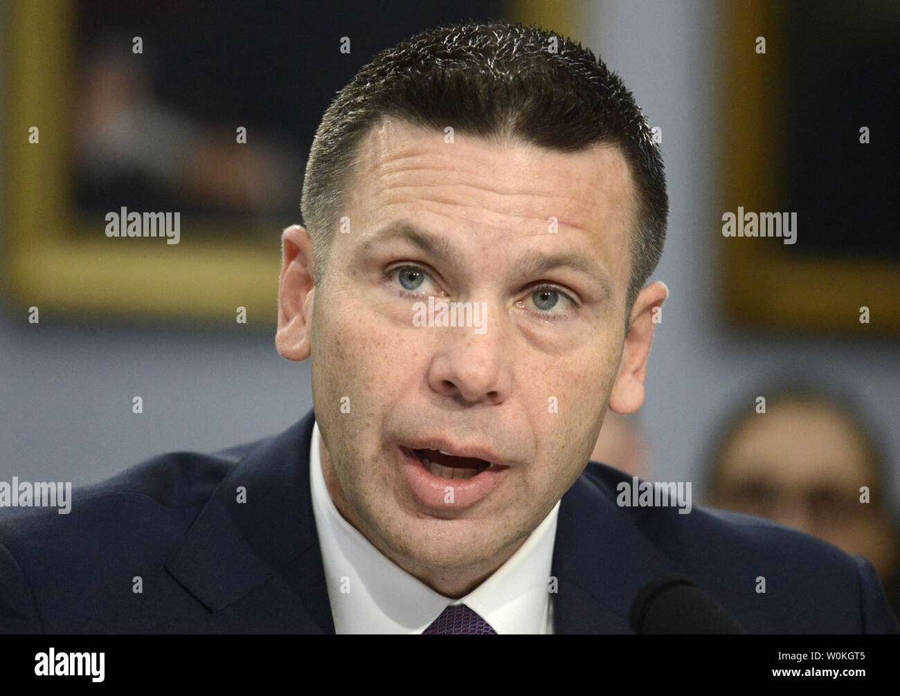 Die Abteilung für Innere Sicherheit Kevin McAleenan bezeugt vor einem Haus Unterausschuss des House Appropriations Committee, April 30, 2019, in Washington, DC. Das Panel hörte Zeugnis auf der DHS im Haushaltsjahr 2020. Foto von Mike Theiler/UPI Stockfoto