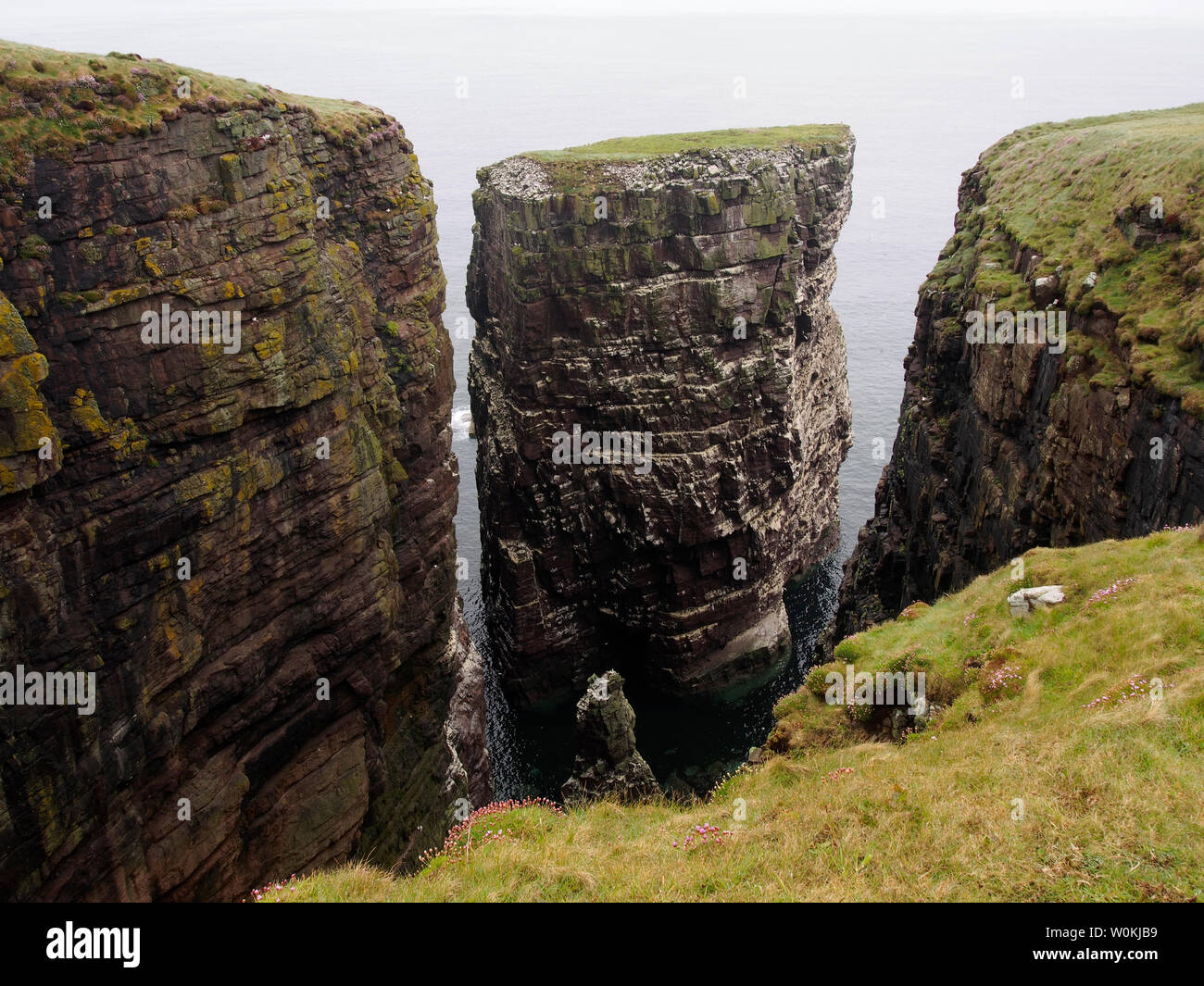 Große Stapel von Handa, Schottland Stockfoto