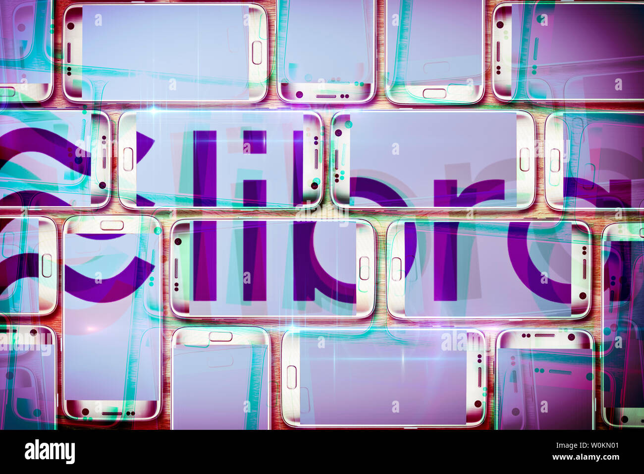 Waage cryptocurrency Logo auf dem Smartphone Bildschirme Stockfoto