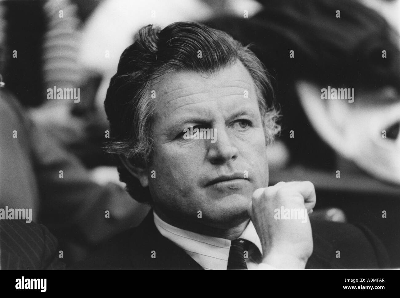 Senator Edward "Ted" Kennedy, D-MA, starb in seinem Haus in Cape Cod, Massachusetts, nach einem Jahr - lange Schlacht gegen Gehirn Krebs am 25. August 2009. Kennedy ist im Mai 1978 zu sehen. UPI/Dateien Stockfoto