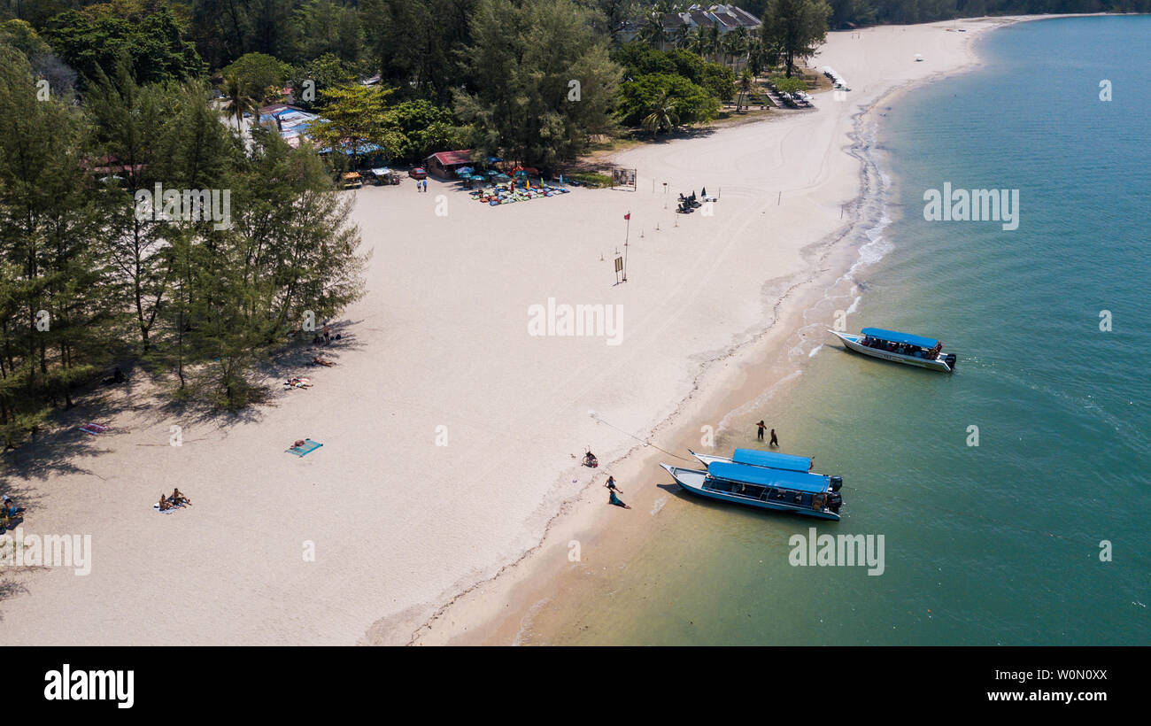 Malasian Boote in Tanjung Rhu Strand, Malaysia, Asien Stockfoto
