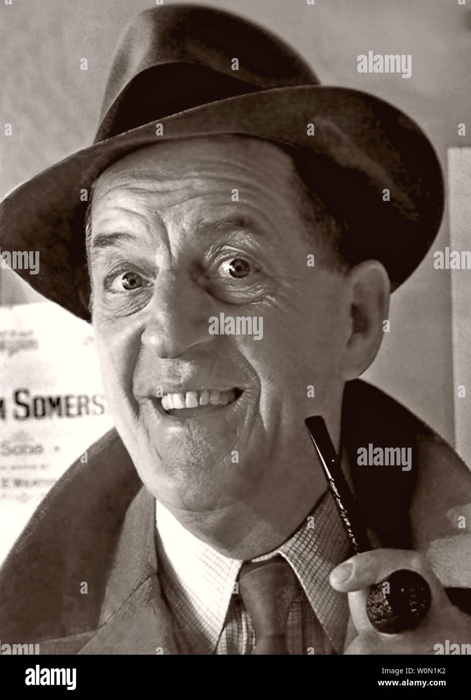 STANLEY HOLLOWAY (1890-1982) Englisch Bühne und Film Schauspieler ungefähr 1955 Stockfoto